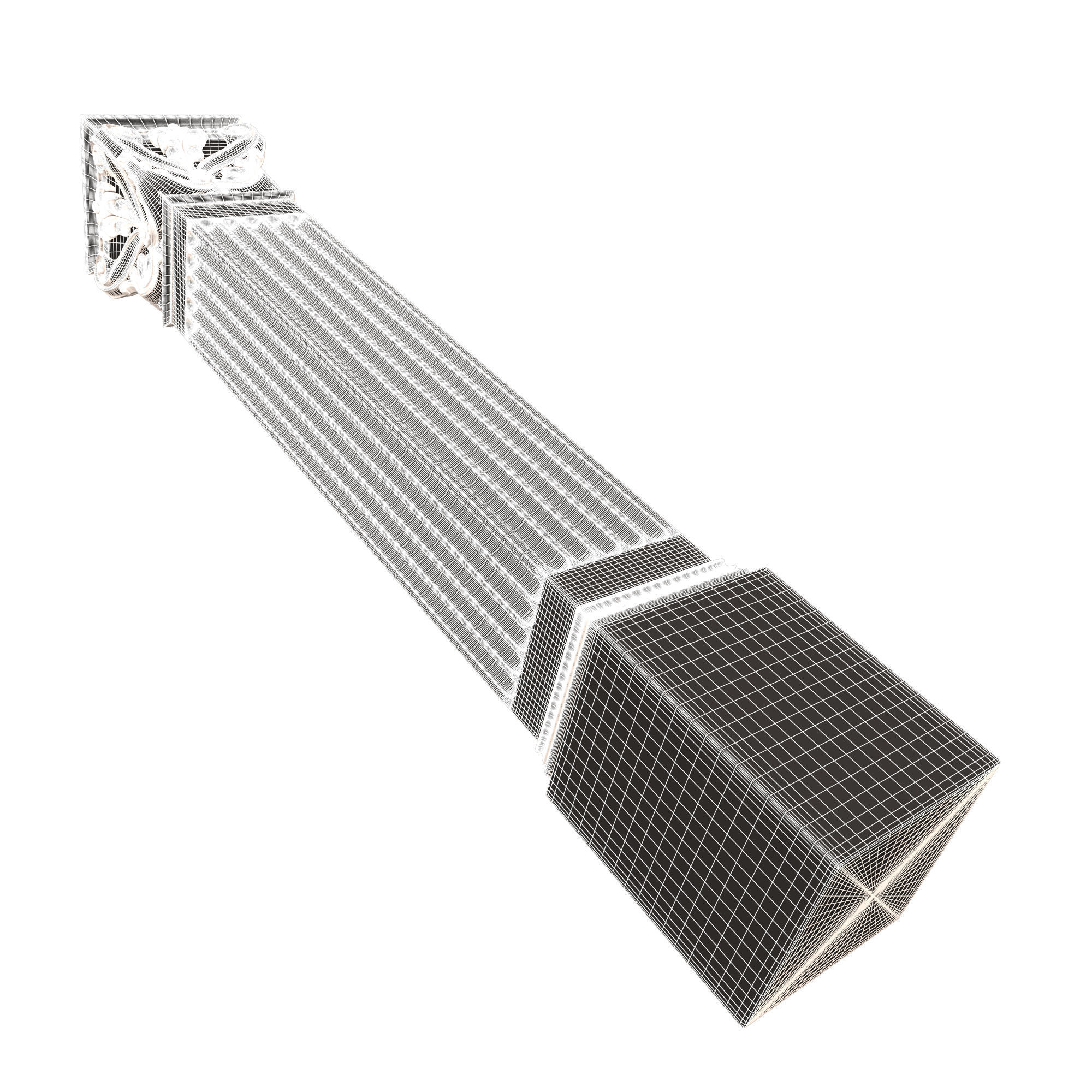 Column Capital 0702 Low-poly 3D model_11