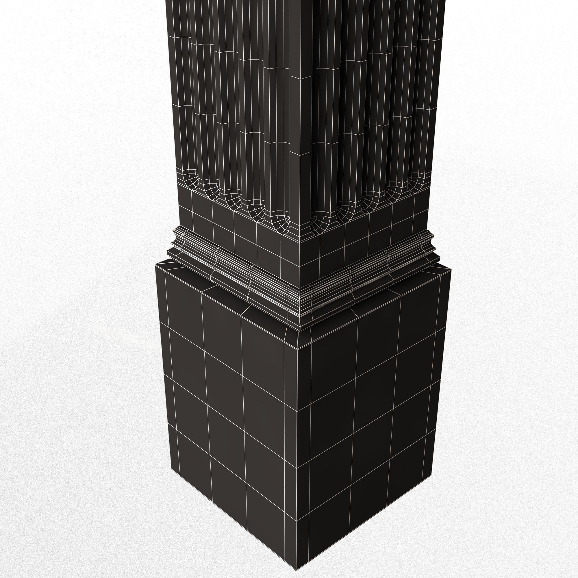 Column Capital 0702 Low-poly 3D model_14