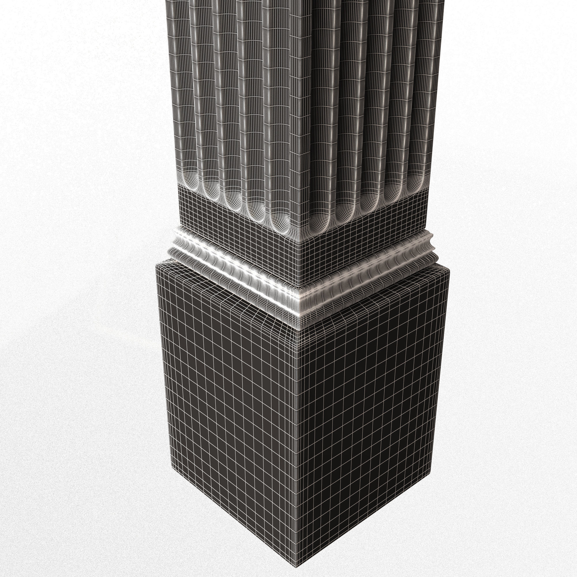 Column Capital 0702 Low-poly 3D model_8