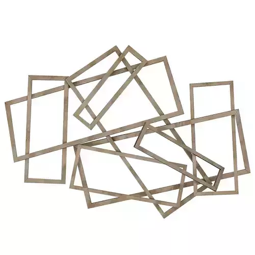 Mercury row rectangles iron wall decor