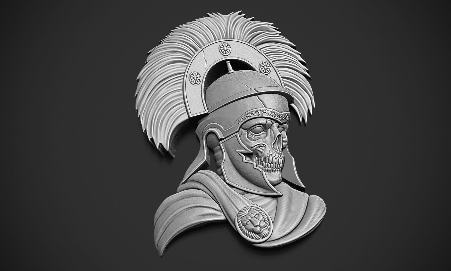 Centurion Undead Relief 3D print model_3