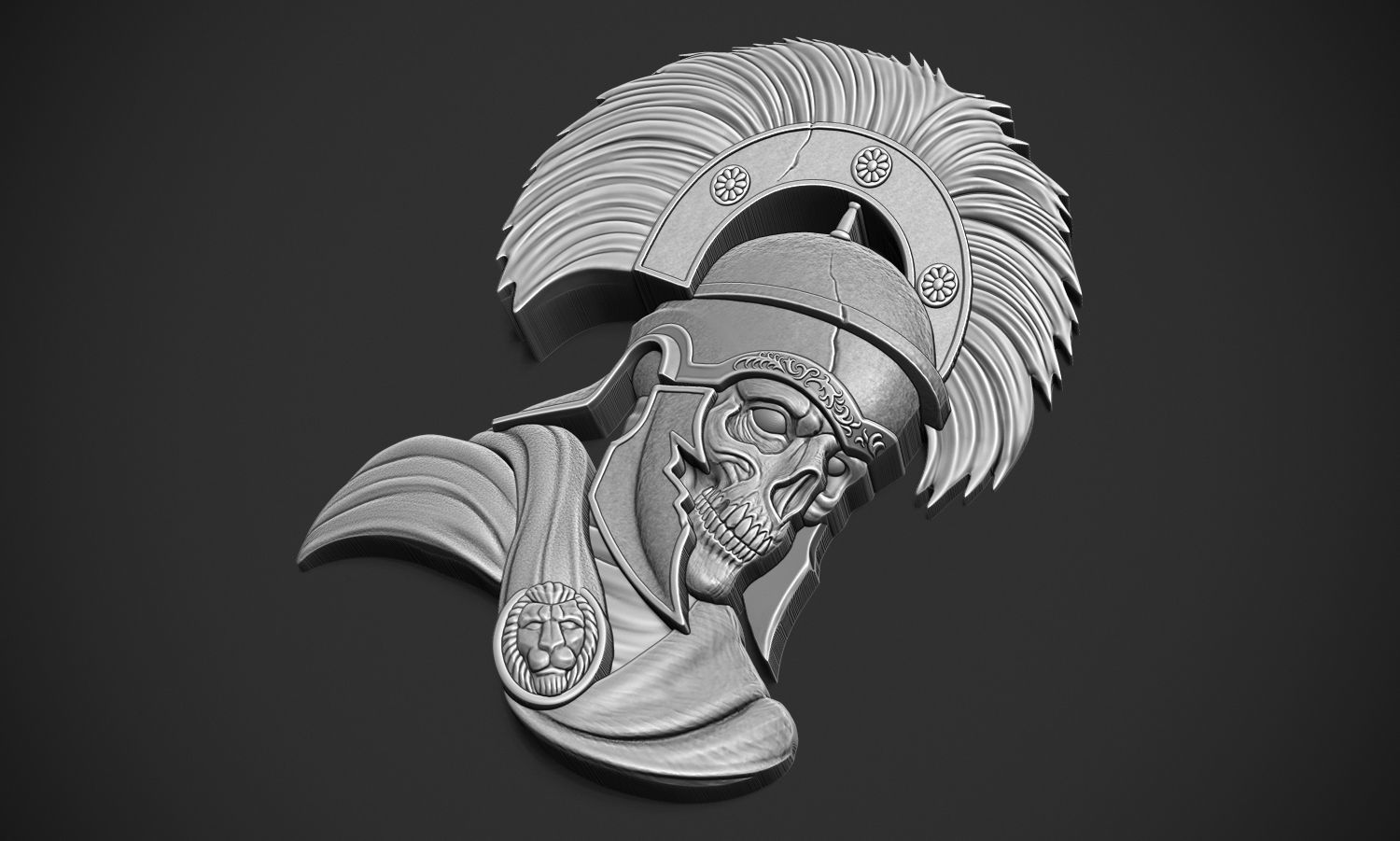 Centurion Undead Relief 3D print model_4