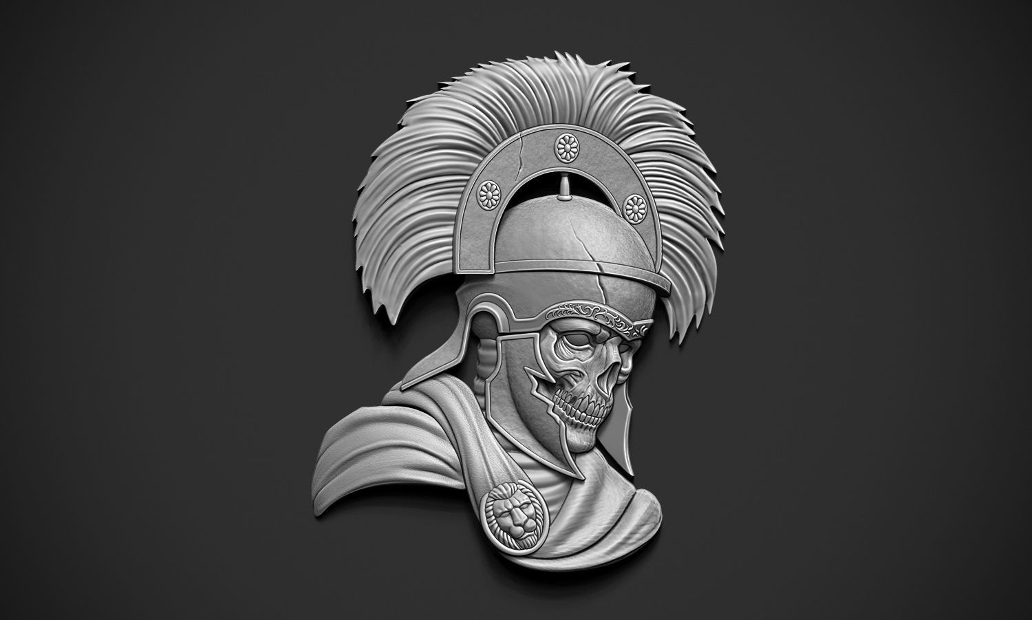 Centurion Undead Relief 3D print model_2