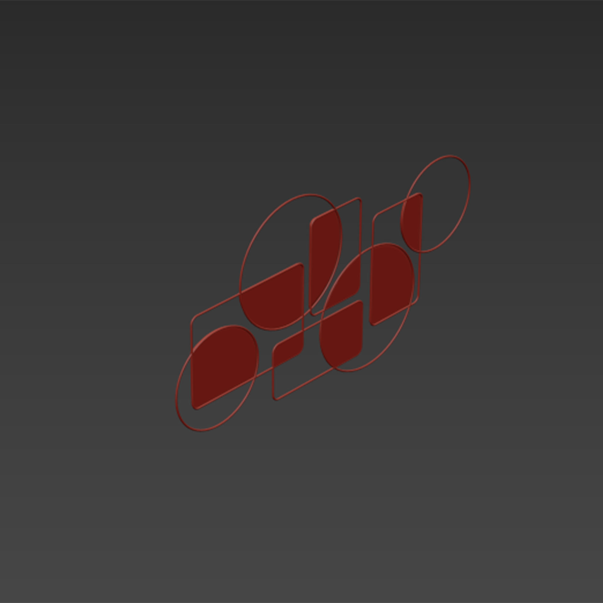 Metallic Shapes Wall Decor by Wayfair 3D model_7