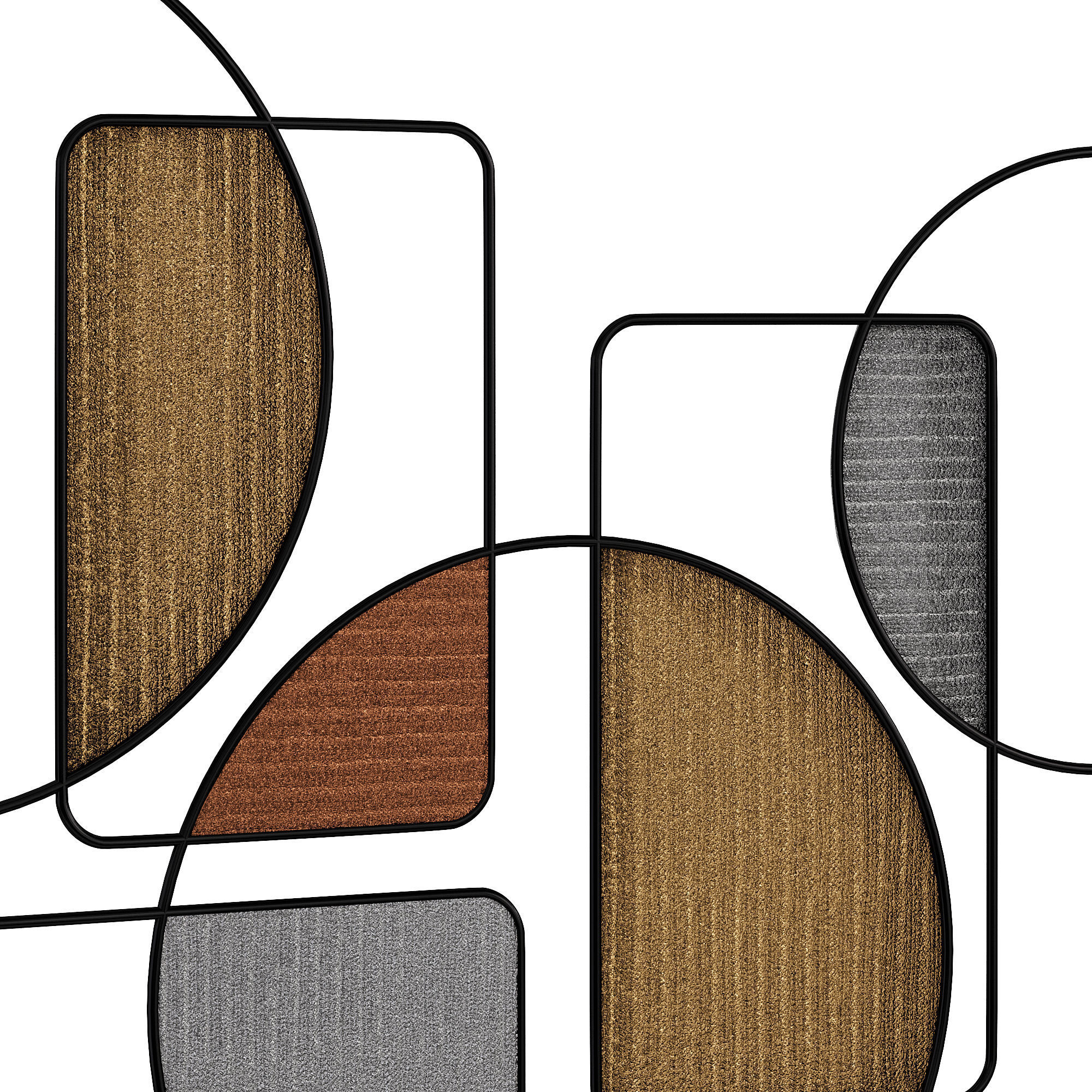 Metallic Shapes Wall Decor by Wayfair 3D model_2