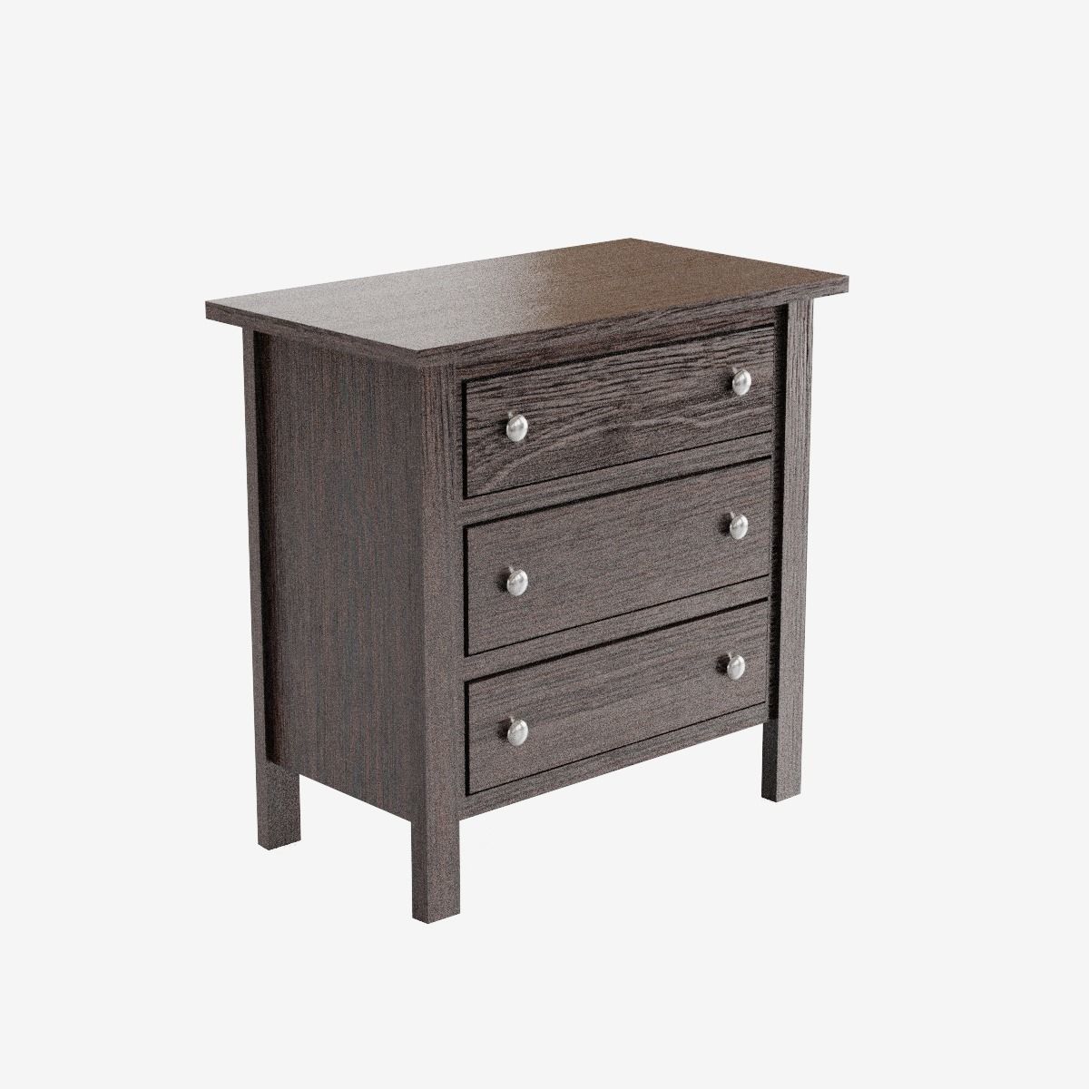 Chest of Drawers Low-poly 3D model_8