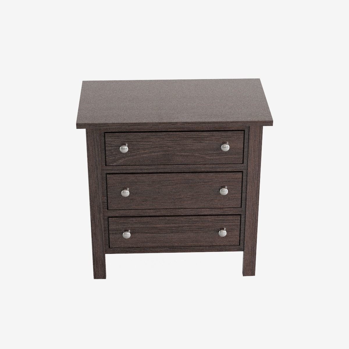Chest of Drawers Low-poly 3D model_9