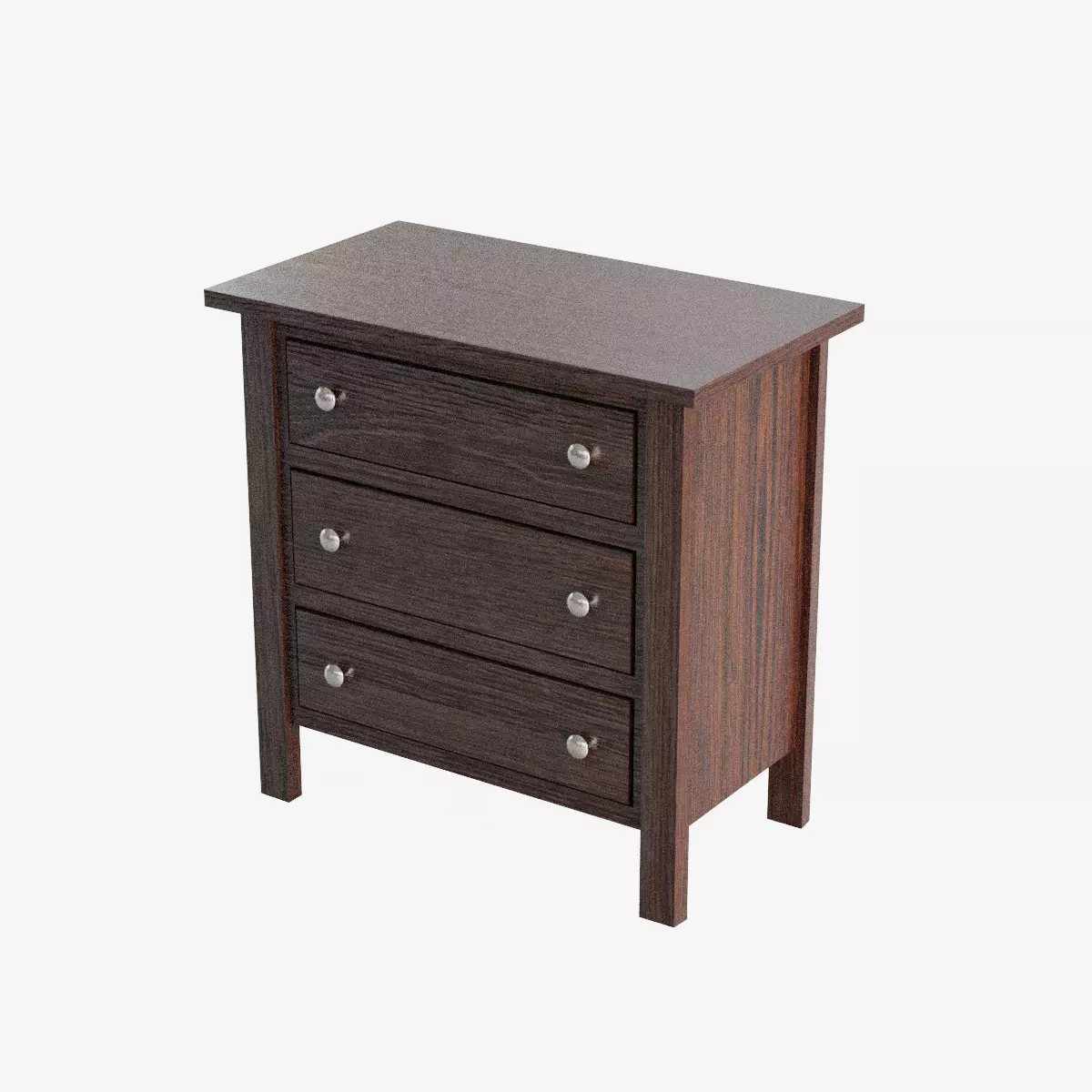 Chest of Drawers Low-poly 3D model_0