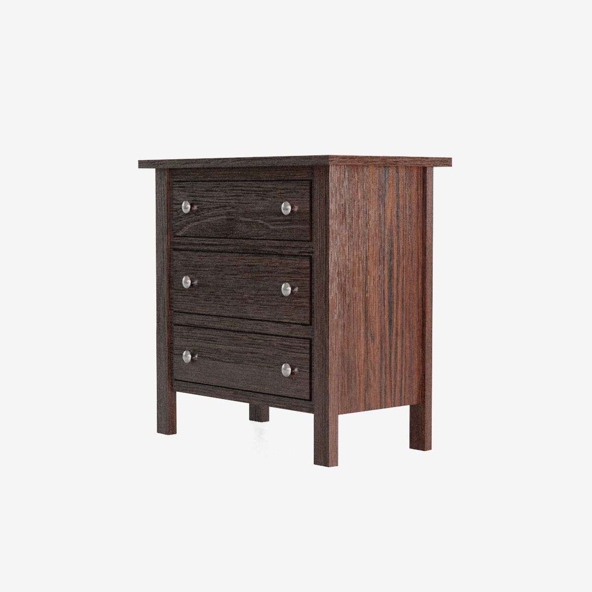 Chest of Drawers Low-poly 3D model_6