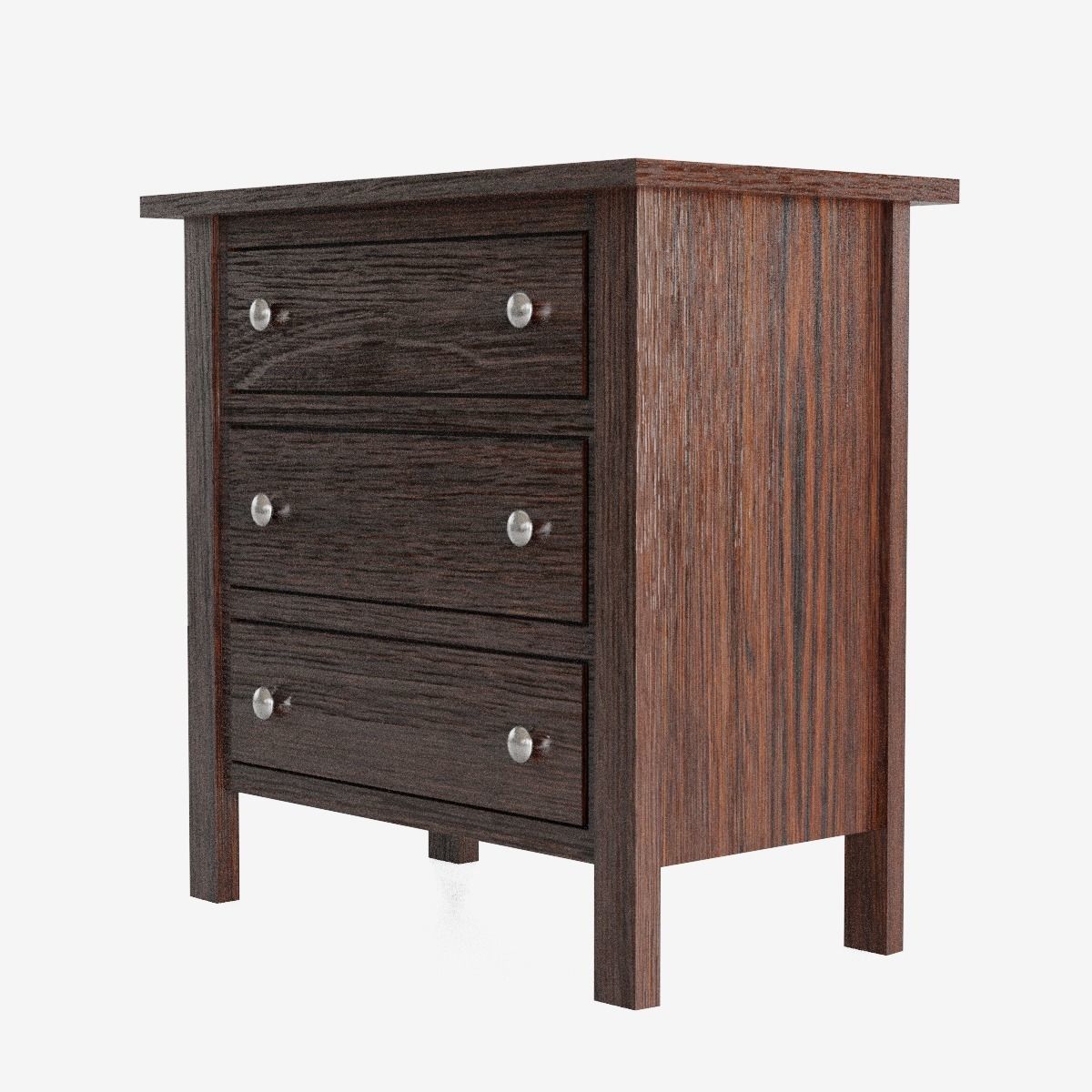 Chest of Drawers Low-poly 3D model_5