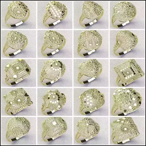 PLAIN TURKISH RINGS 3D print model