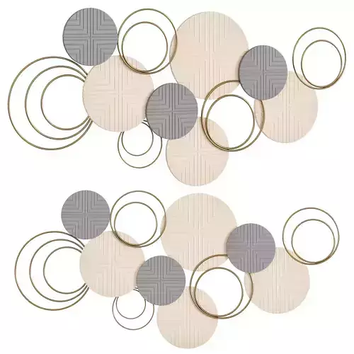 Mercury row Layered Herringbone Plates Wall Decor 3D model
