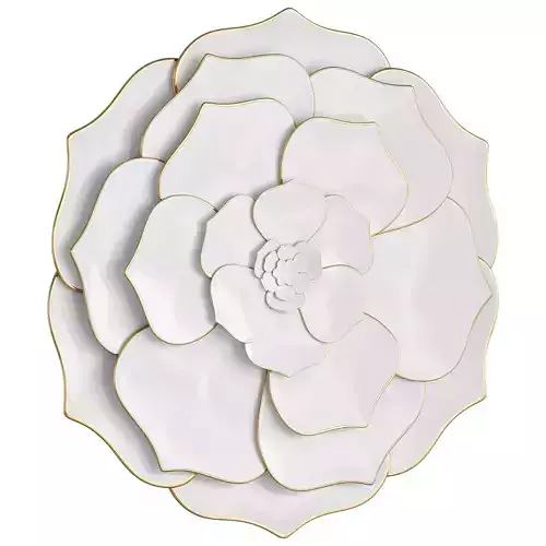 House of hampton Flower Metal Wall Decor 3D model
