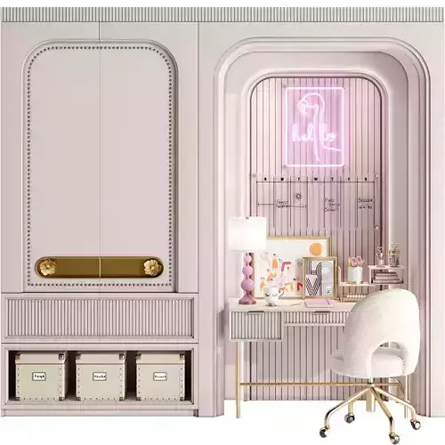 Wardrobe for Children and Teenager 01 3D model