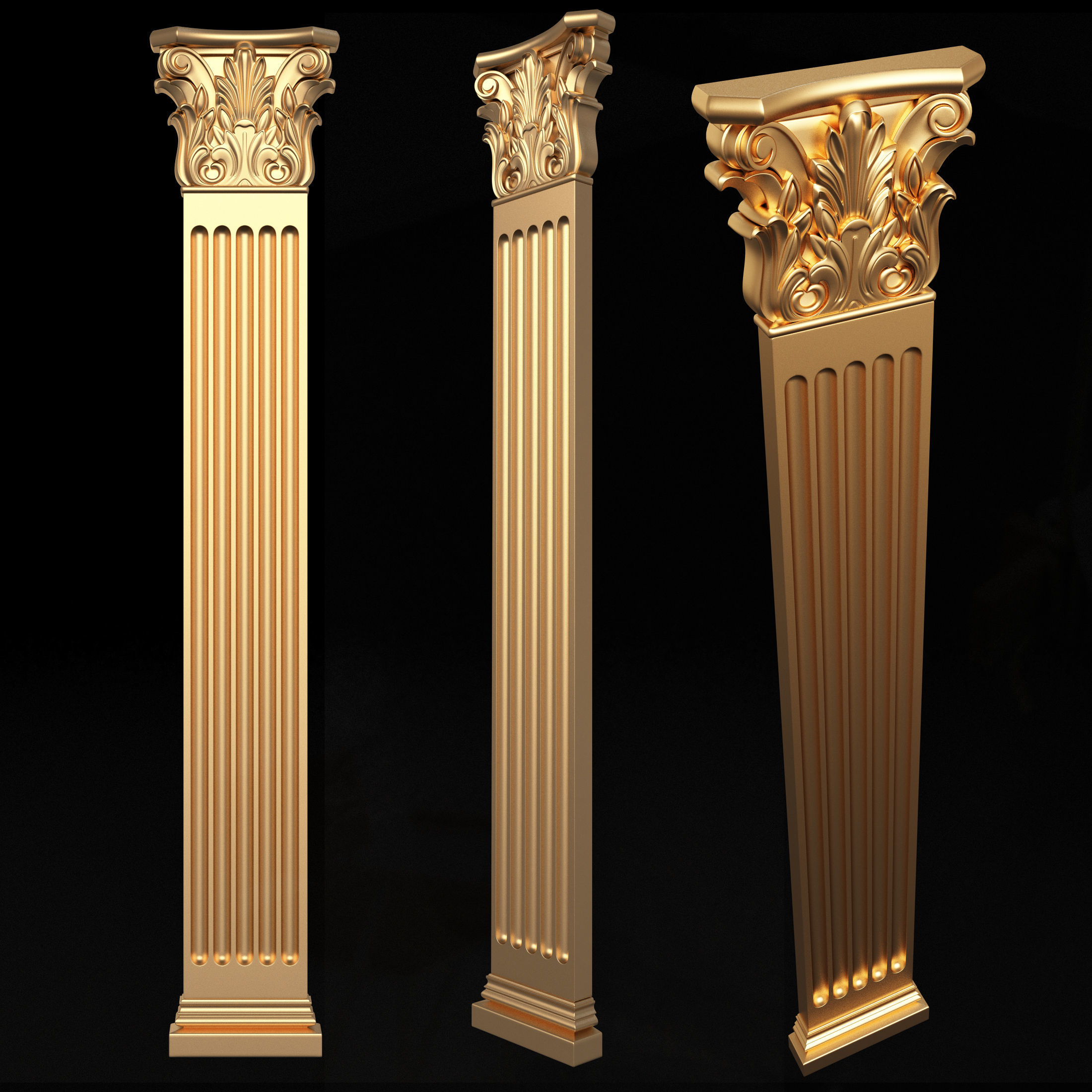 3D model Column Capitals Collection VR / AR / low-poly | CGTrader