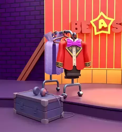 Stylized Cape and Jacket and Pants