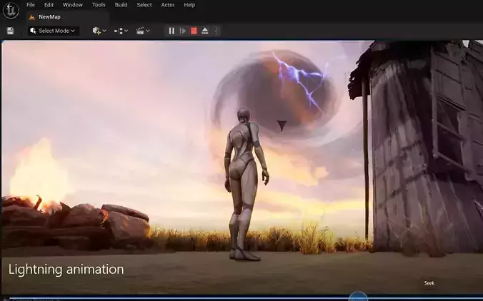 Blackhole and VFX scene and windmill animation Low-poly 3D model Blackhole and VFX scene and windmill animation Low-poly 3D model
