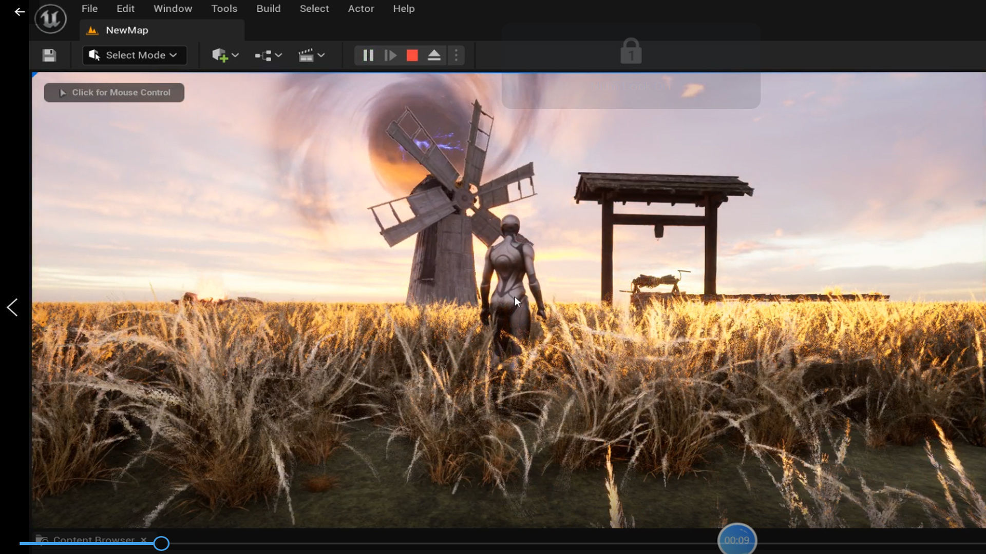 Blackhole and VFX scene and windmill animation Low-poly 3D model_3