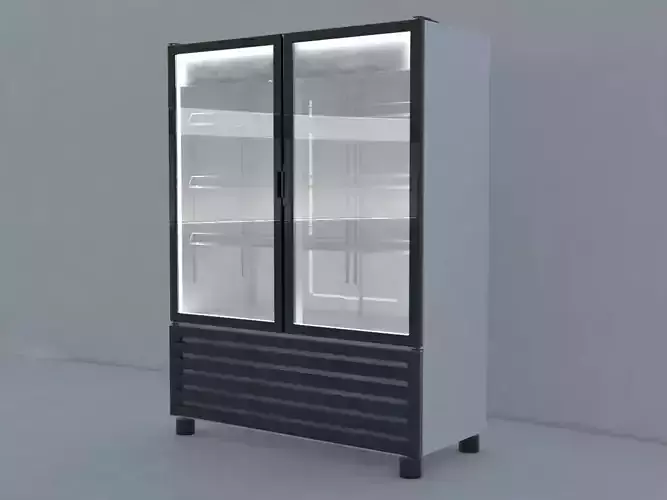 Refrigerator double glass door