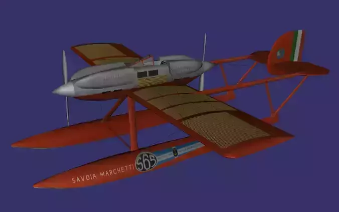 Savoia Marchetti S 65 Free low-poly 3D model