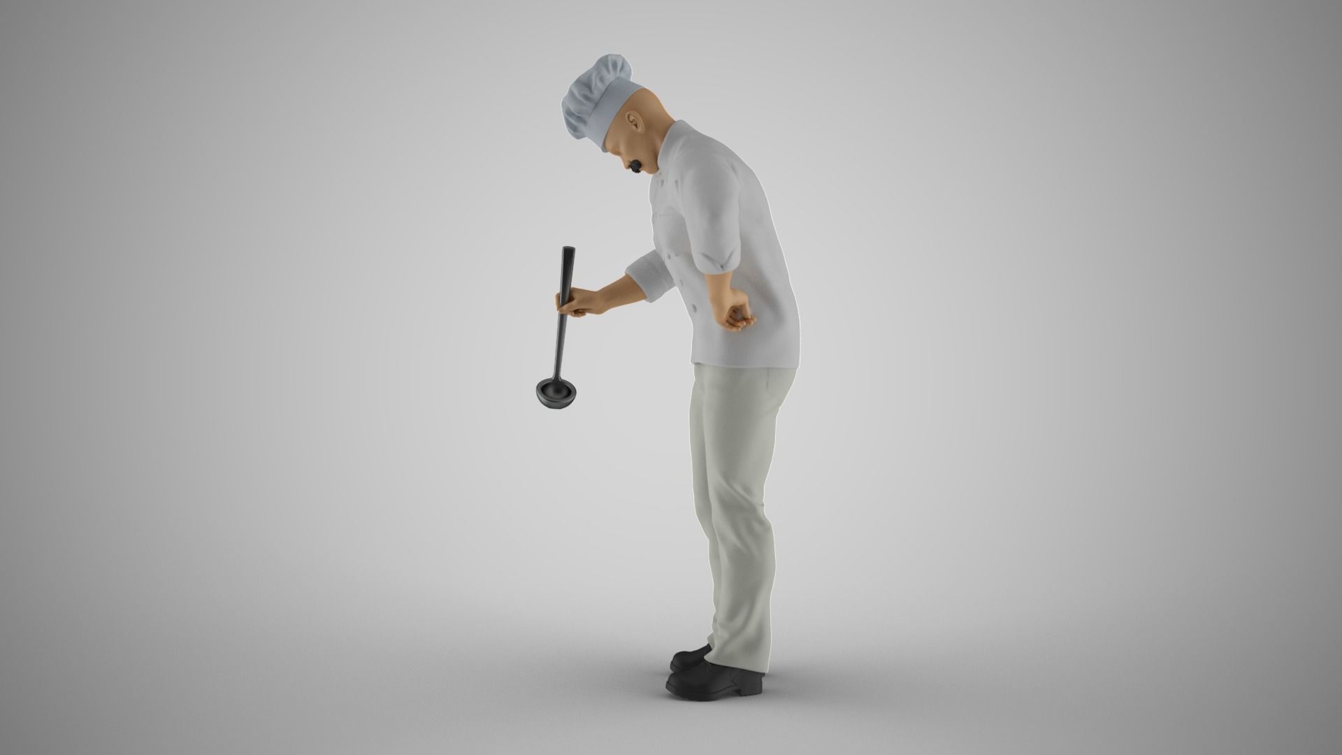 Cooking Man 3D print model_9