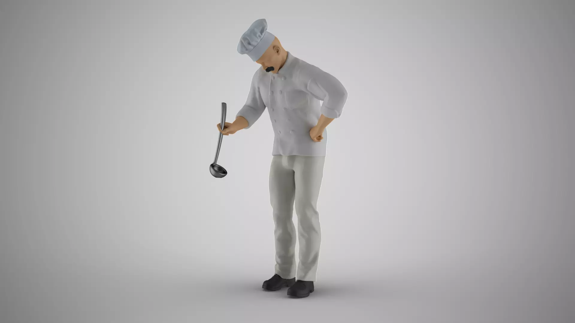 Cooking Man 3D print model_0