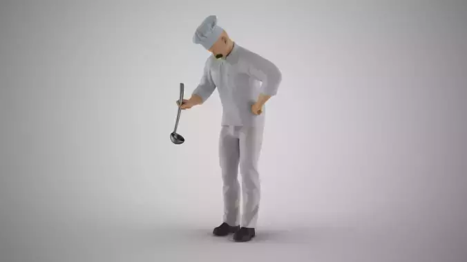Cooking Man 3D print model
