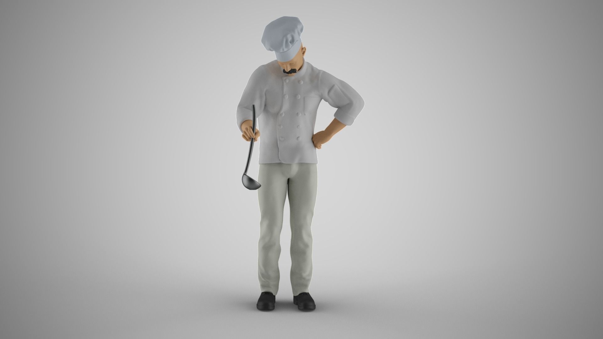 Cooking Man 3D print model_4