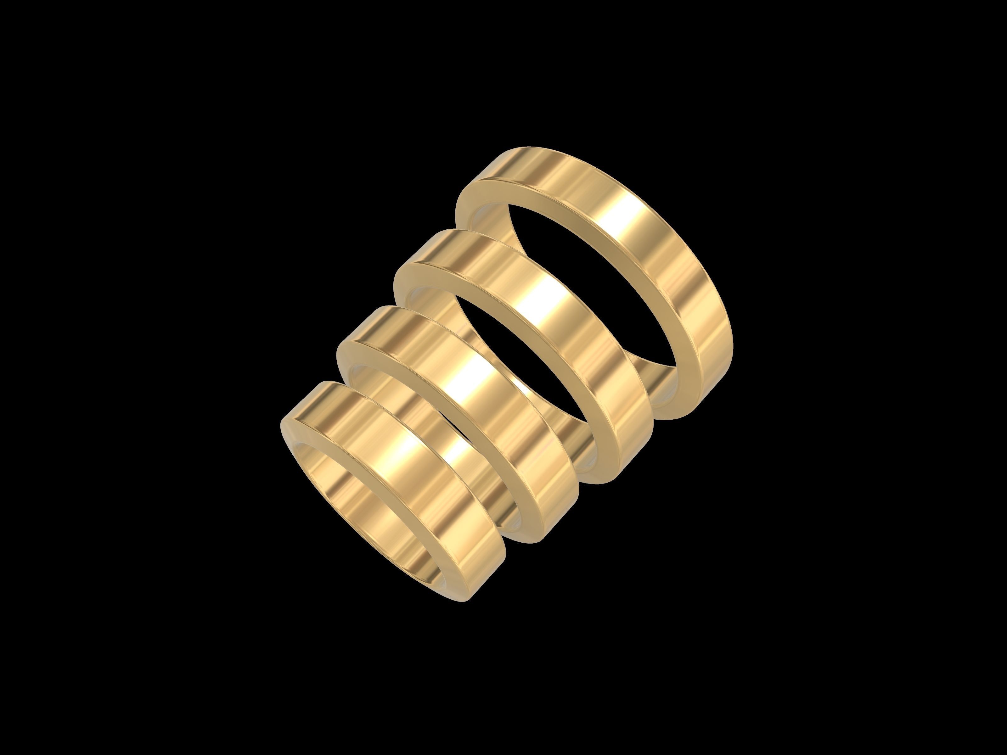 18 wedding band 9654 stl verified 3D print model_3