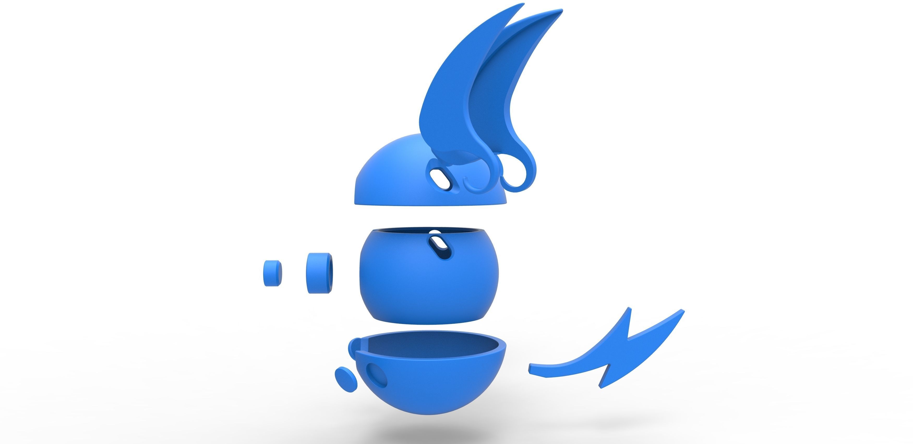 Raichu orb 3D print model_23