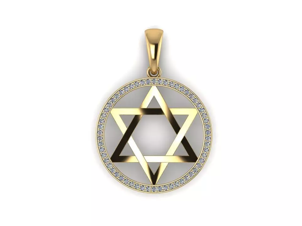 DAVID STAR PENDANT 3D print model