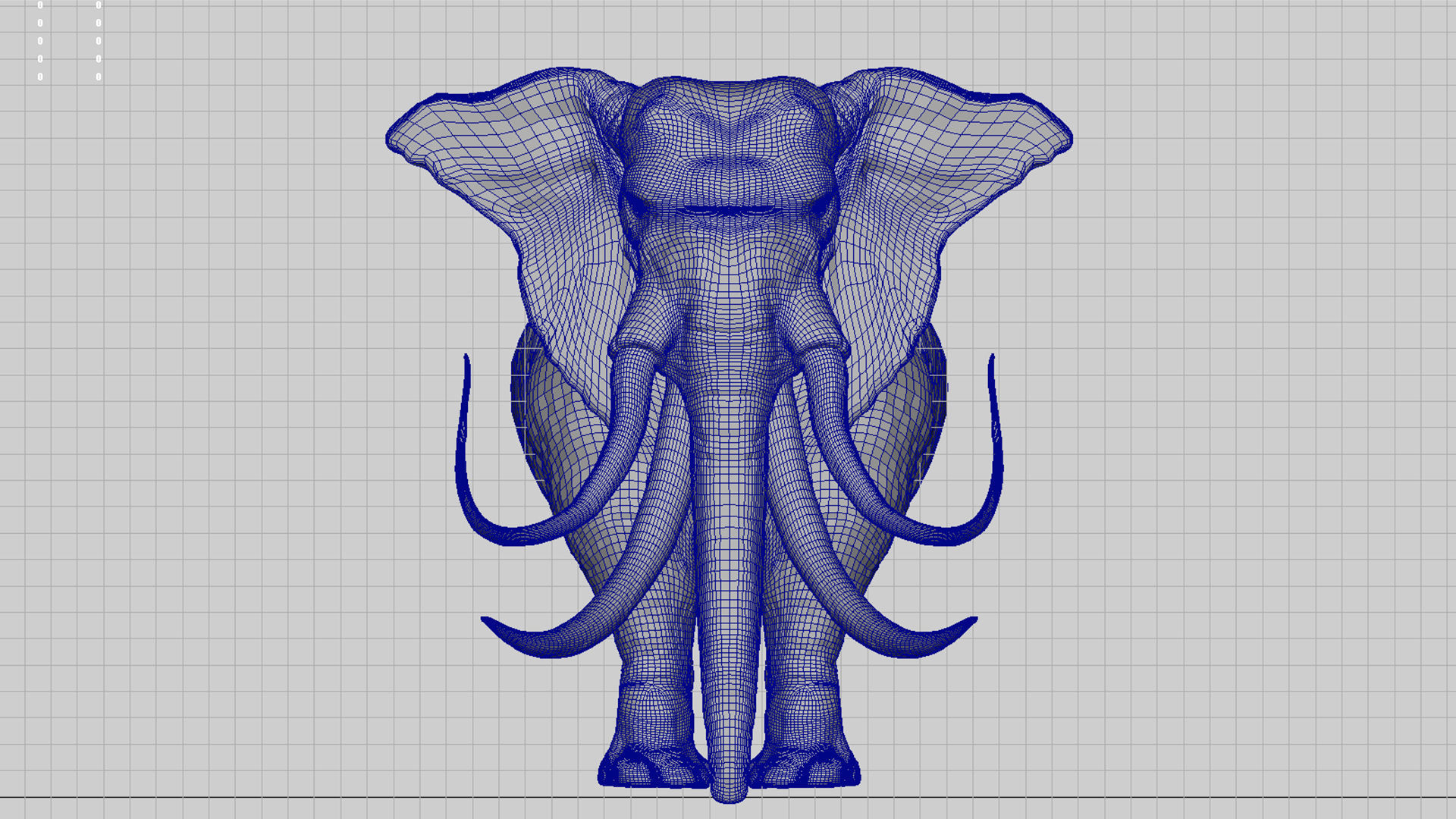 elephant mammoth creature 3d model 3D model_10