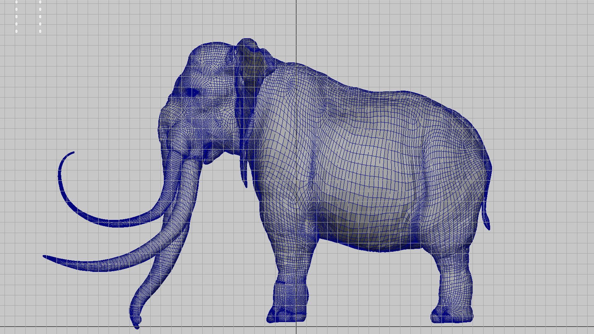 elephant mammoth creature 3d model 3D model_8
