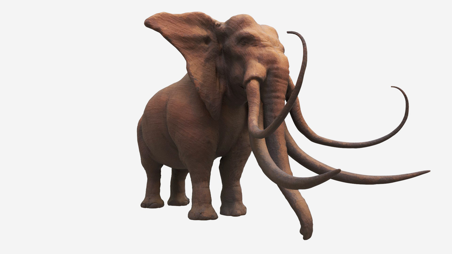 elephant mammoth creature 3d model 3D model_5