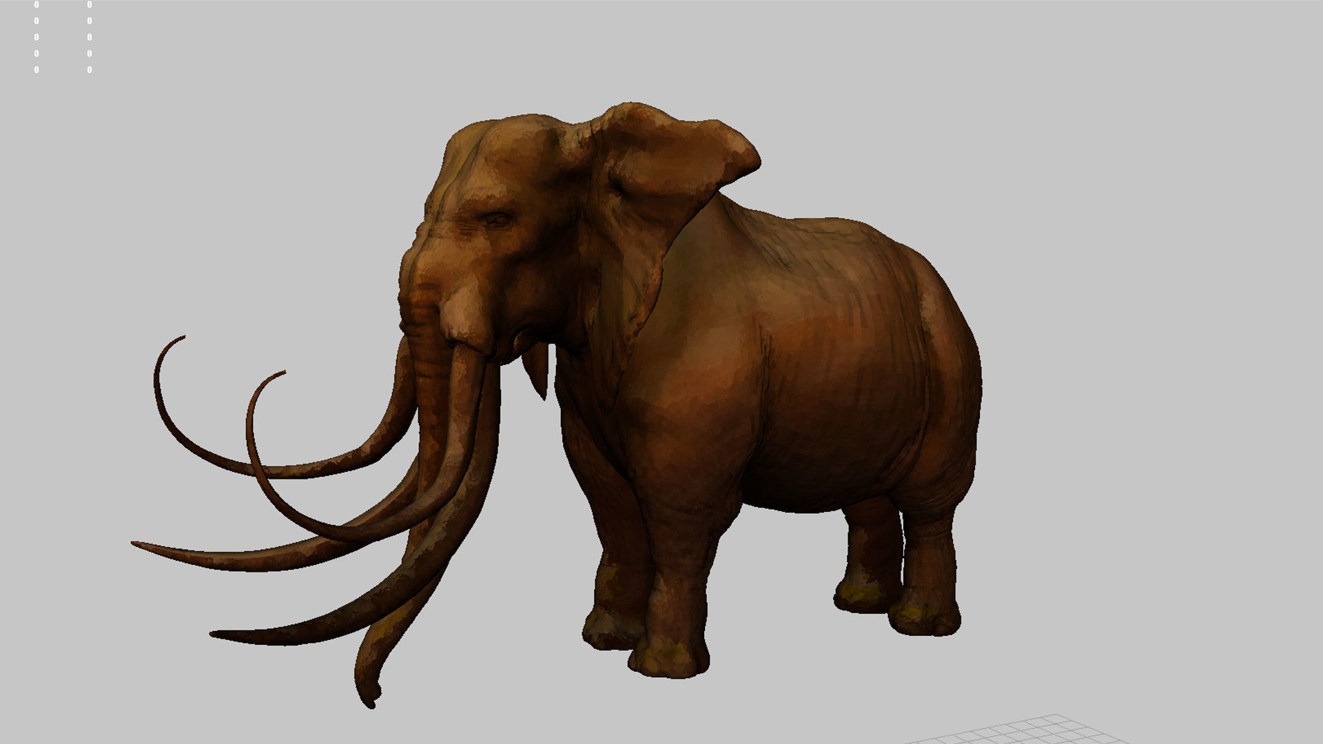 elephant mammoth creature 3d model 3D model_6