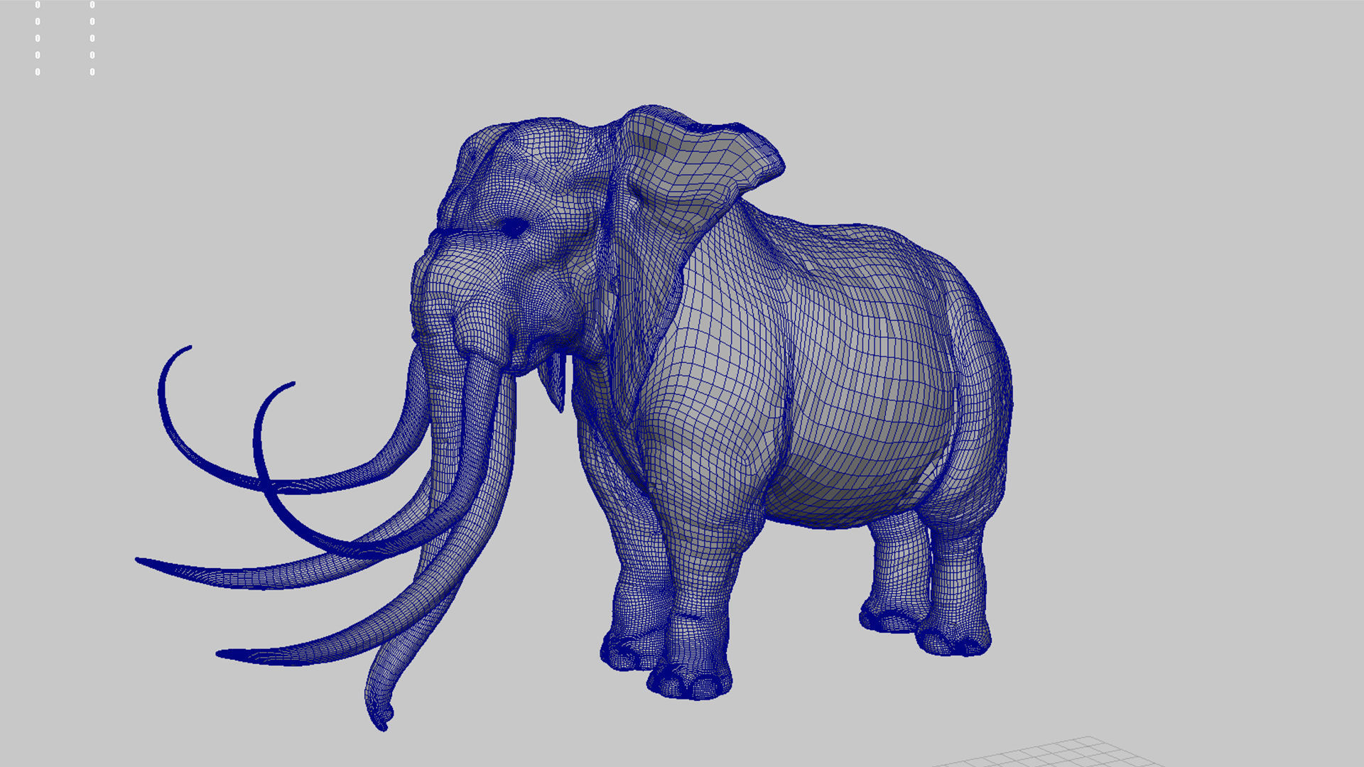 elephant mammoth creature 3d model 3D model_7