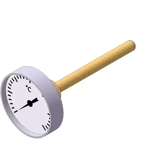 Thermometer d63 mm in a sleeve L100 mm
