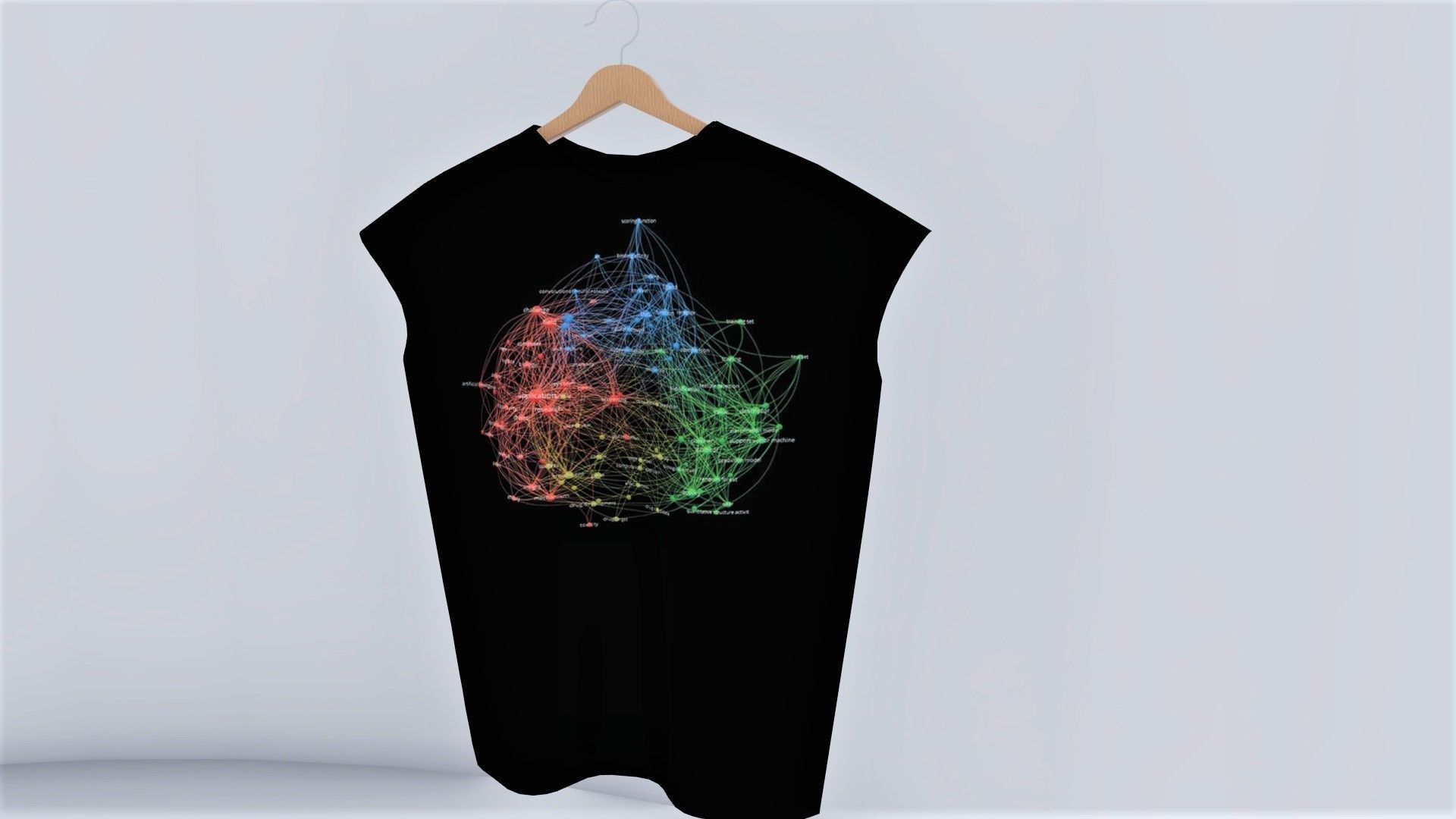 T Shirt constellation sleeveless t-shirt 3D model_2