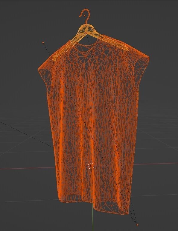 T Shirt constellation sleeveless t-shirt 3D model_6
