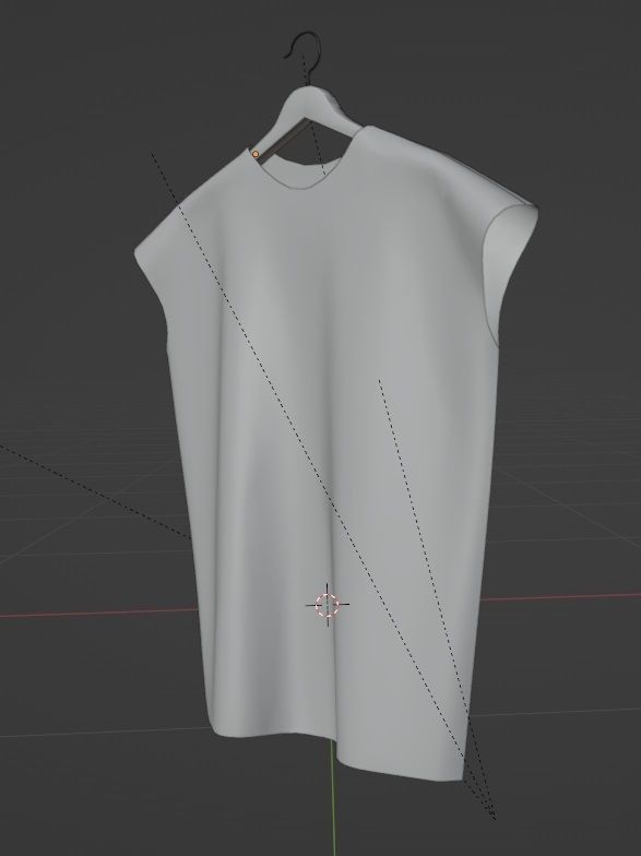 T Shirt constellation sleeveless t-shirt 3D model_7