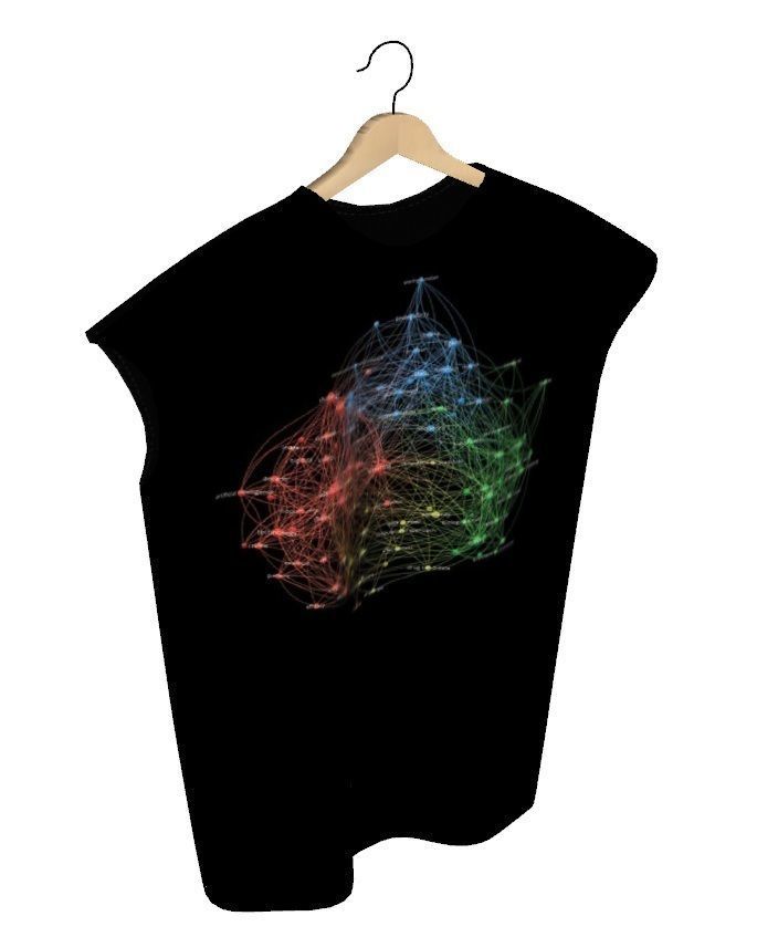 T Shirt constellation sleeveless t-shirt 3D model_10