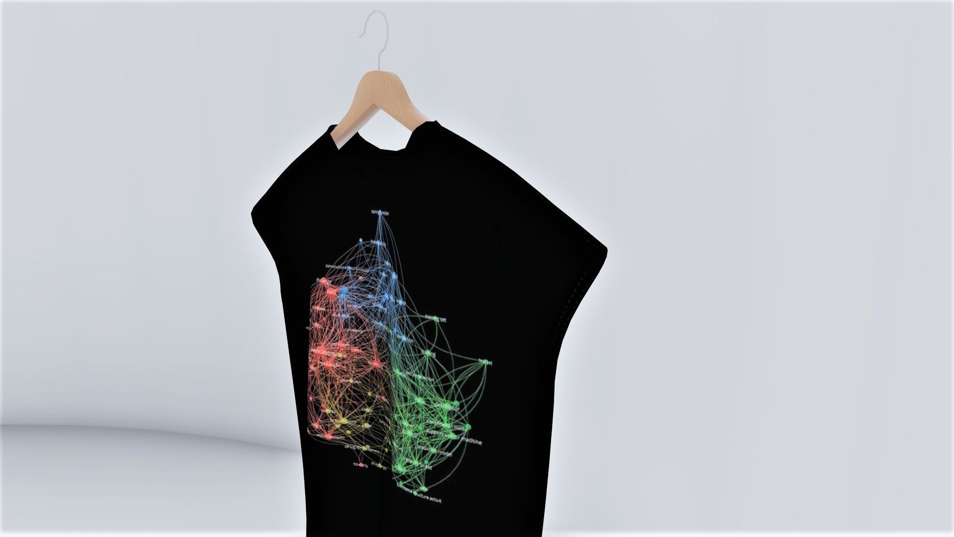 T Shirt constellation sleeveless t-shirt 3D model_4