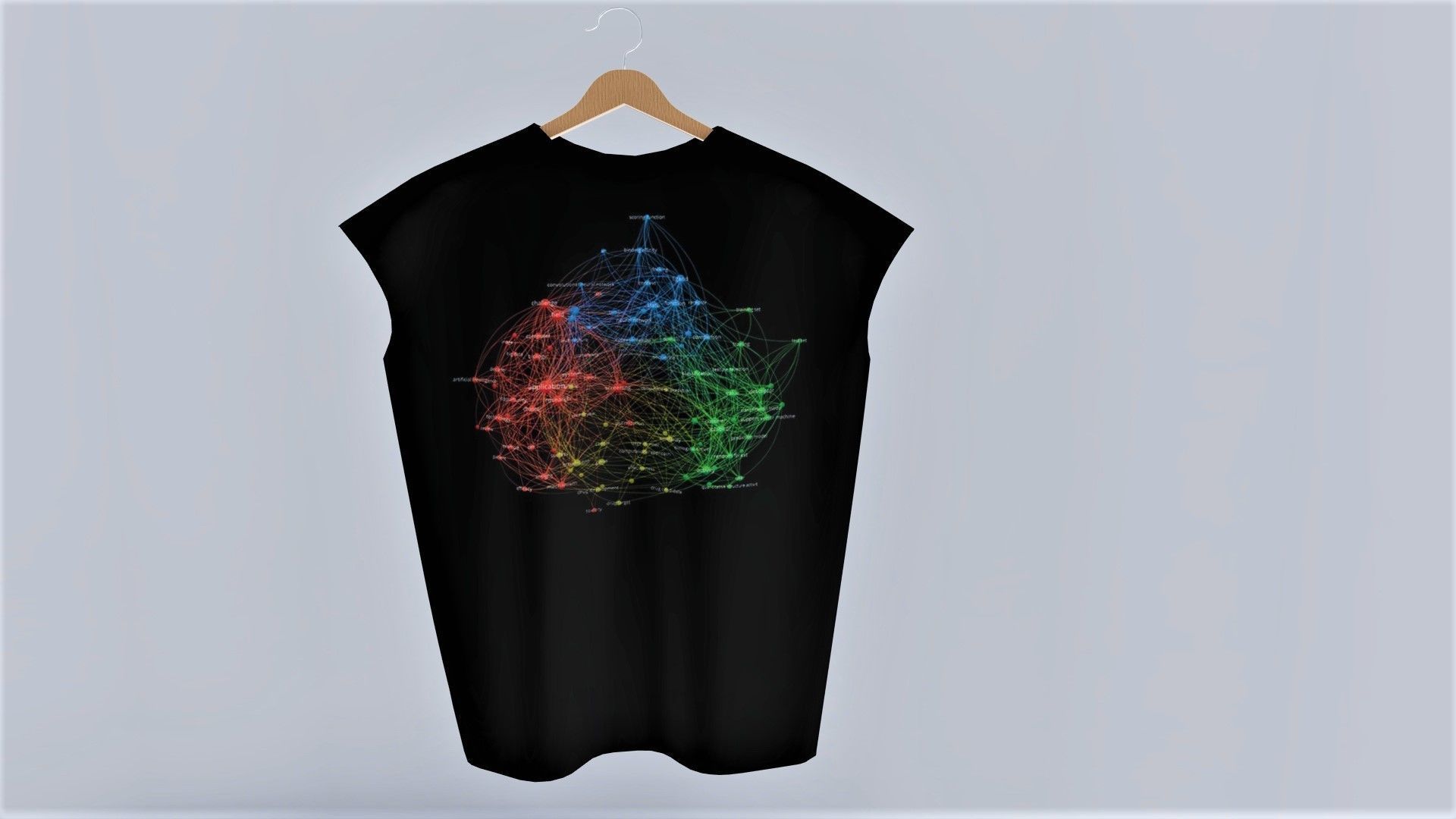 T Shirt constellation sleeveless t-shirt 3D model_1