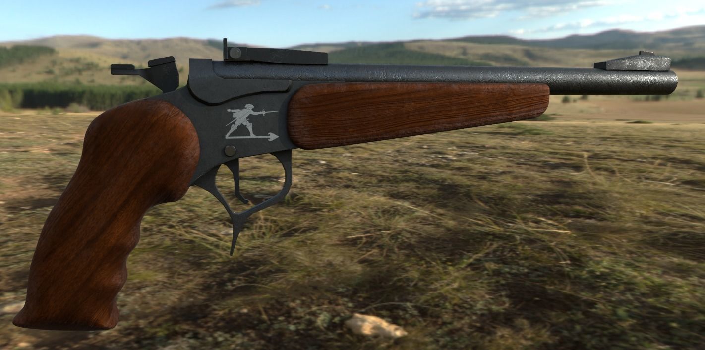 Cannon Pistol Low-poly 3D model_1