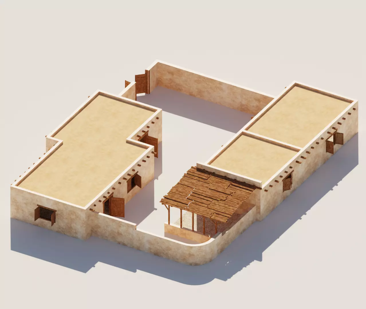 Ancient Desert House 7 3D model_0