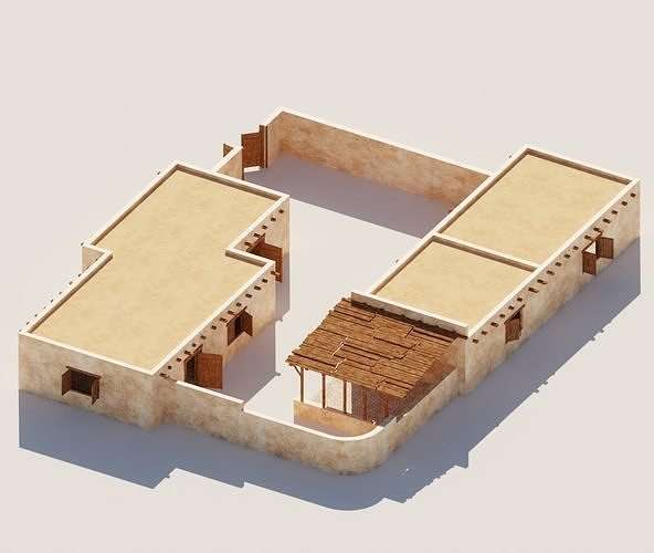 Ancient Desert House 7 3D model