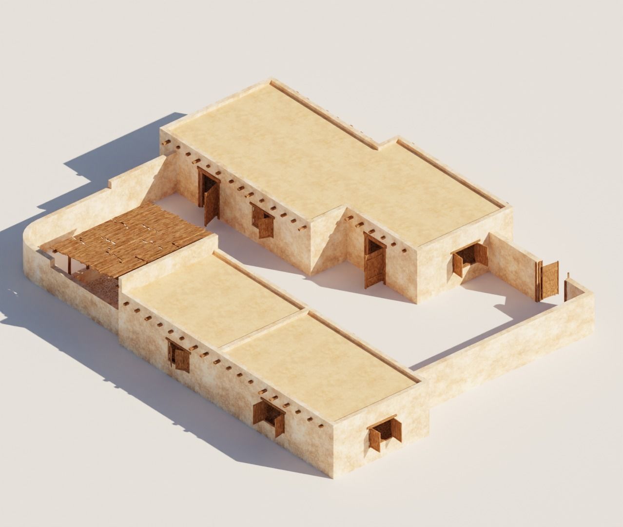 Ancient Desert House 7 3D model_1