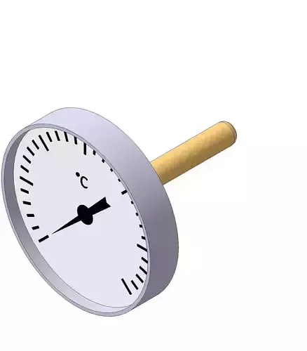 Thermometer d80 mm in a sleeve L50 mm