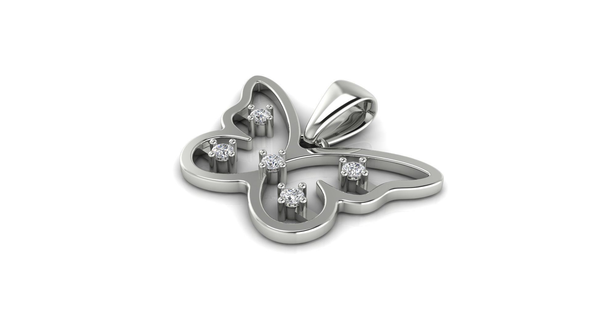 Pendant 16 Butterfly 3D print model_5