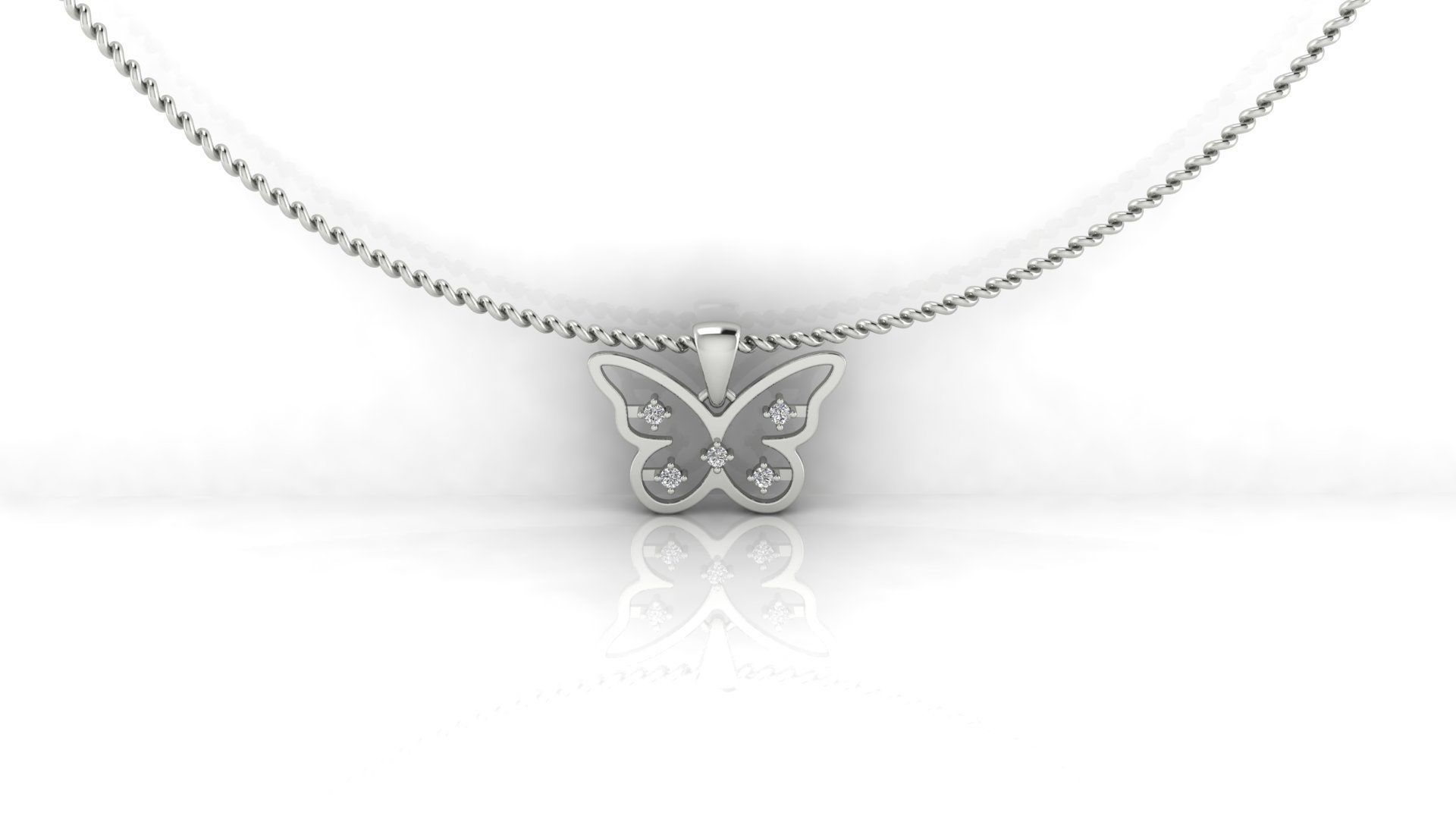 Pendant 16 Butterfly 3D print model_7